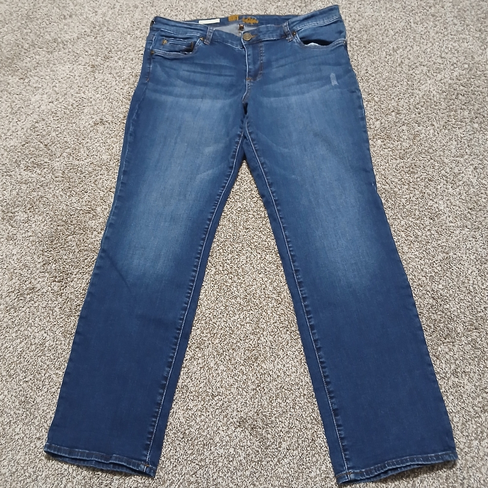 Kut‎ Blue Women's Straight-Leg Jeans Size 14